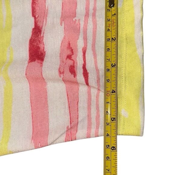 Coral Bay Multicolor Striped Tropical Flamingo Print 3/4 Sleeve Tee Ladies XL - Picture 7 of 9